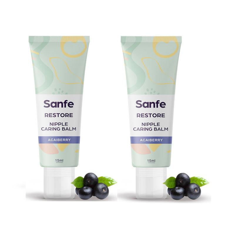 sanfe restore nipple caring balm with calendula & cocoa butter - pack of 2