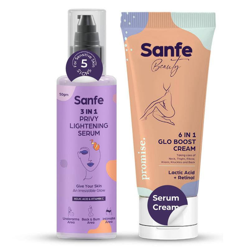 sanfe spotlite body lightening combo for dark & tanned neck, underarms, inner thigh, joints