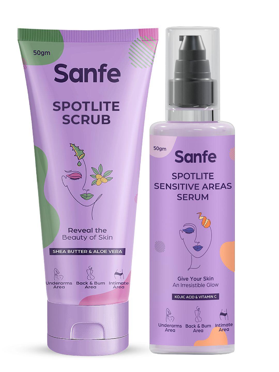 sanfe spotlite lightening & depigmentation combo - serum & scrub