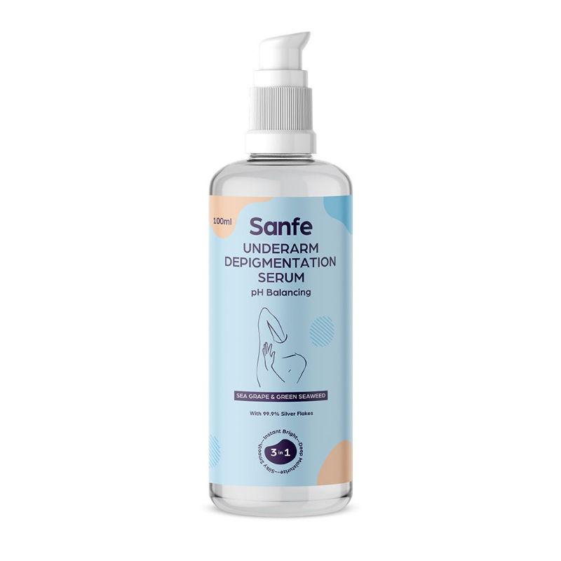 sanfe underarm lightening & depigmentation serum for women with sea grape & green extracts