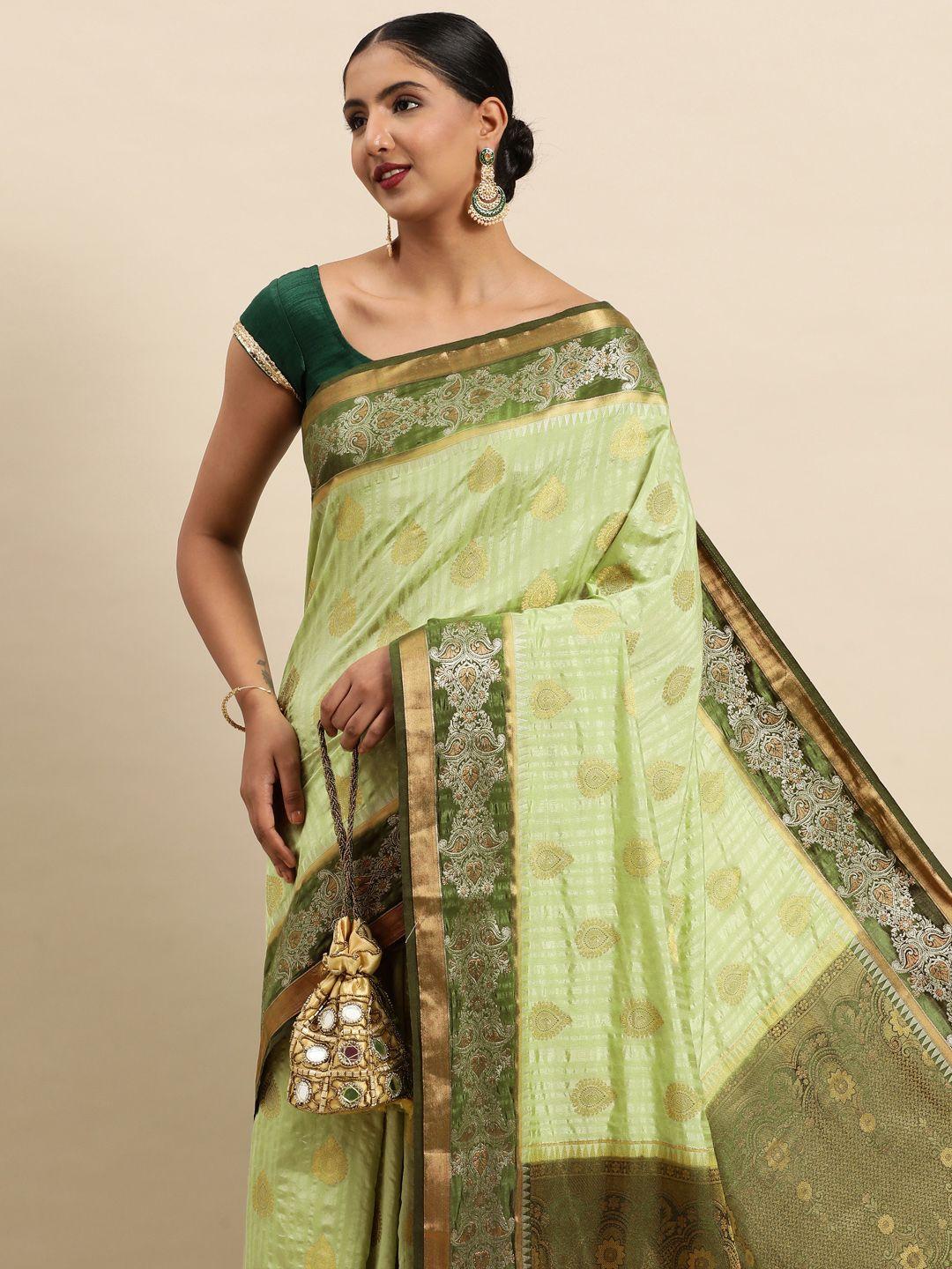 sangam prints ethnic motifs woven design pure silk saree