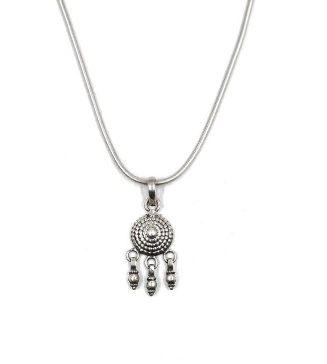 sangeeta boochra 925 silver handmade oxidized pendant necklace