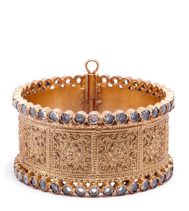 sangeeta boochra charbagh silver etty floral bracelet
