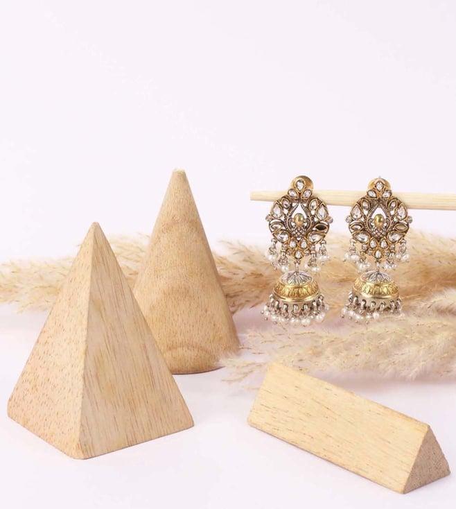 sangeeta boochra golden & silver earrings