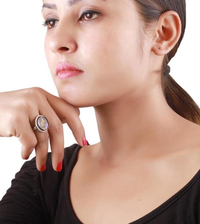 sangeeta boochra silver handcrafted adjustable ring