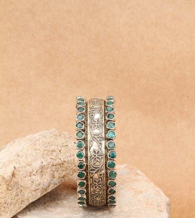 sangeeta boochra silver nasmin floral bracelet