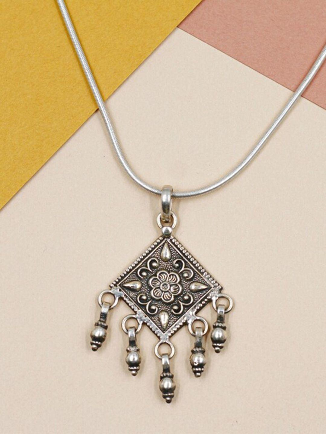 sangeeta boochra silver-toned sterling silver oxidized necklace