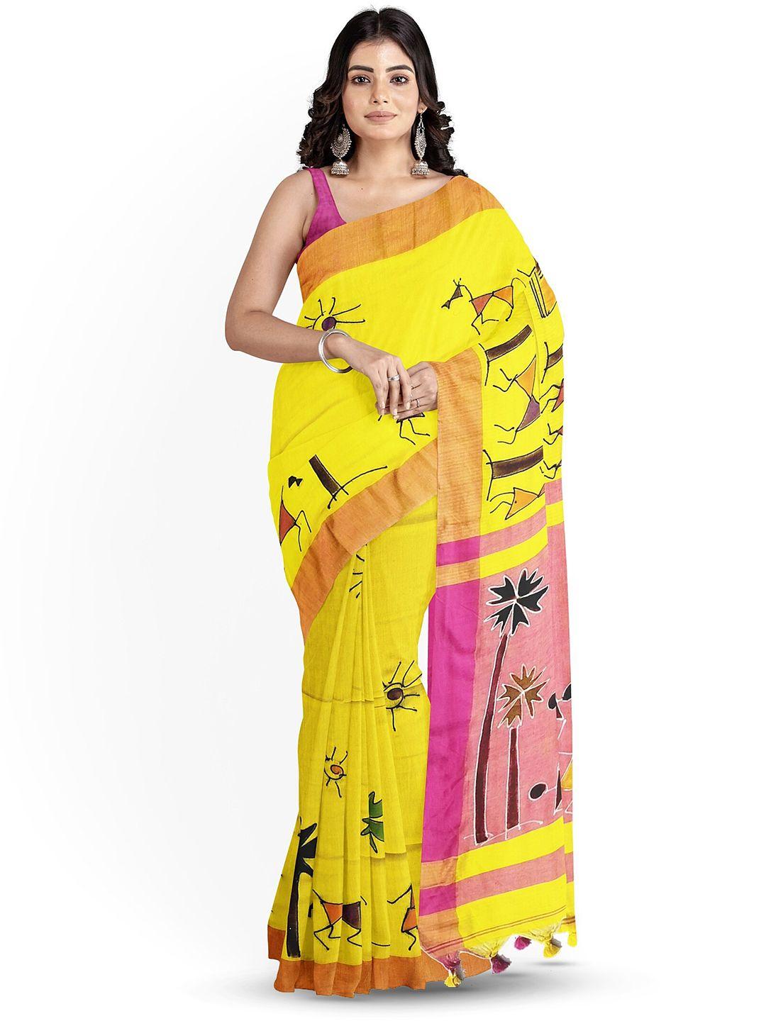 sanghamitra sarees warli pure cotton saree