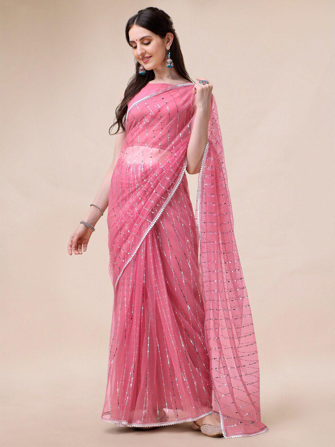 sangria embellished net sarees