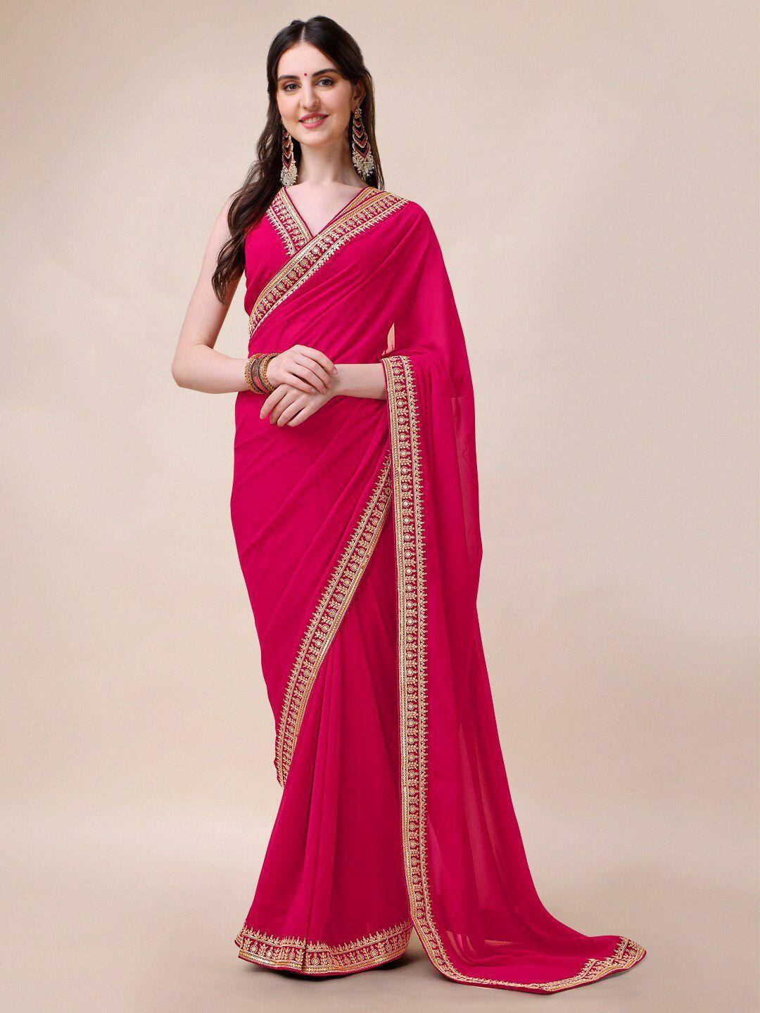 sangria embroidered saree with blouse