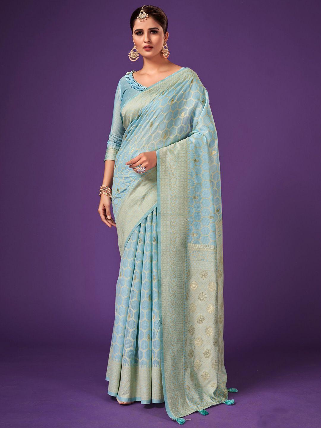 sangria paisley woven design zari detail saree