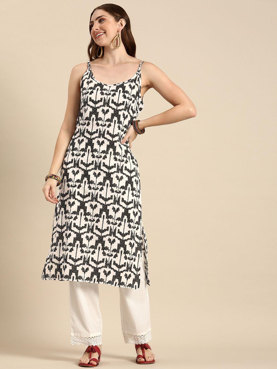 sangria abstract printed pure cotton kurta