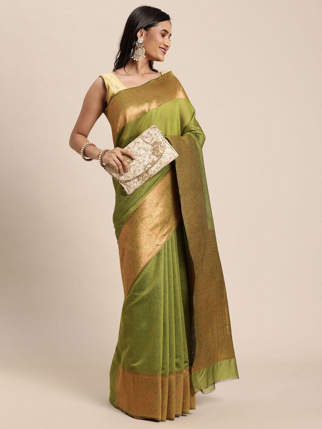 sangria banarasi traditional saree with paisley woven border