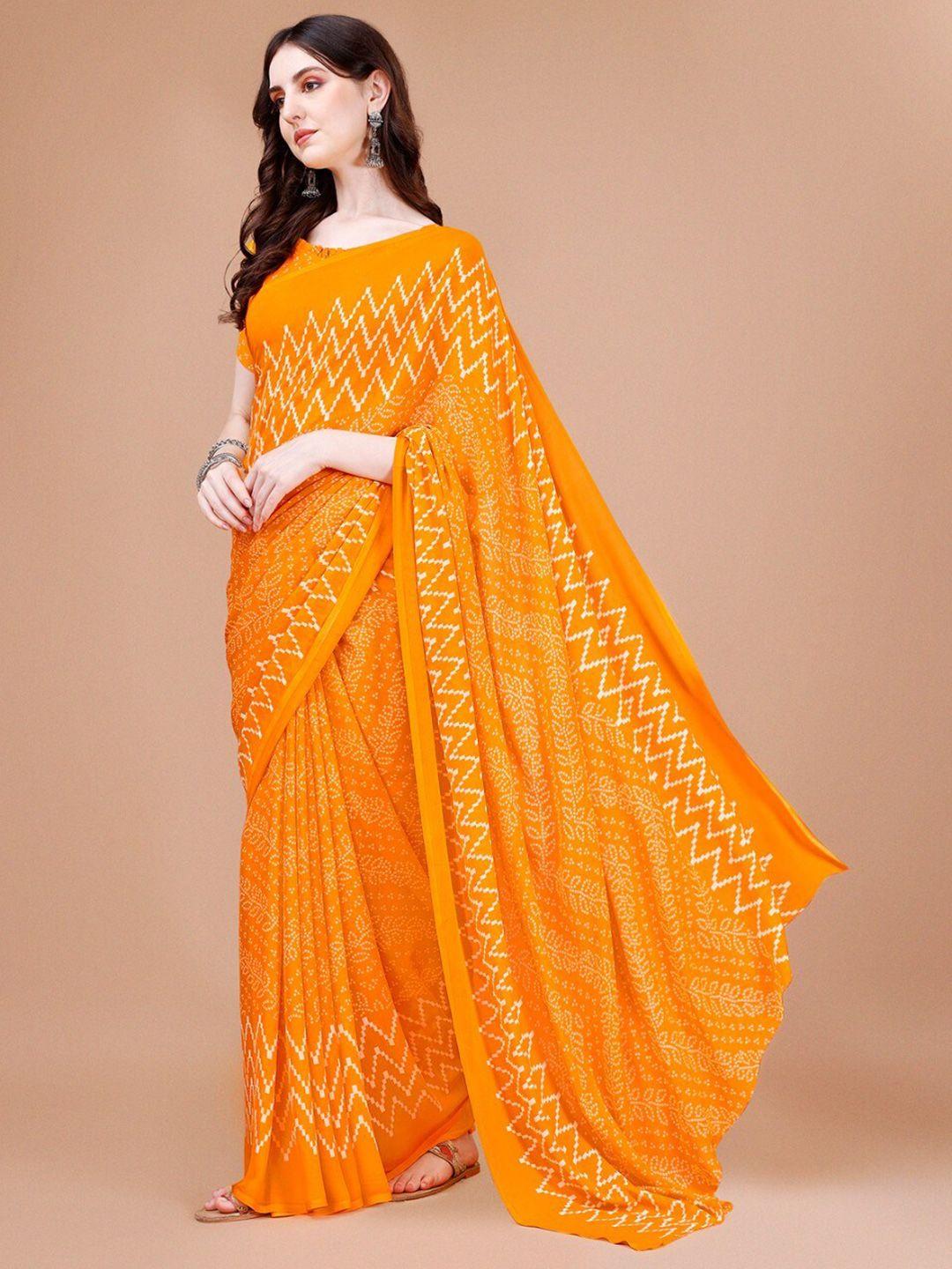 sangria bandhani printed pure georgette saree