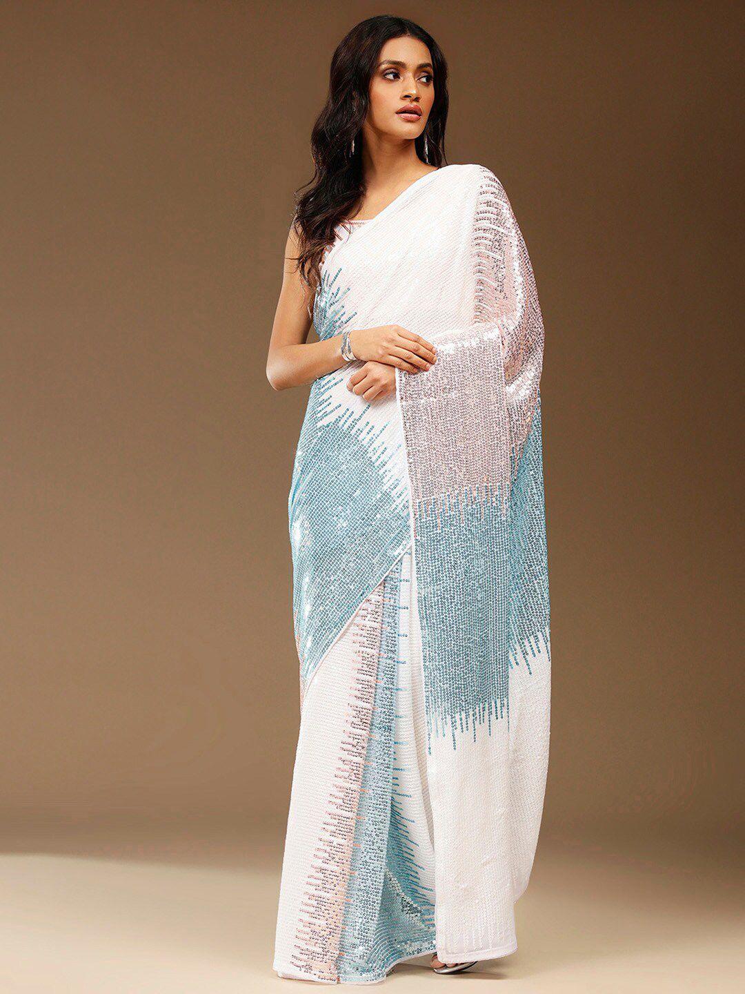 sangria embellished georgette saree