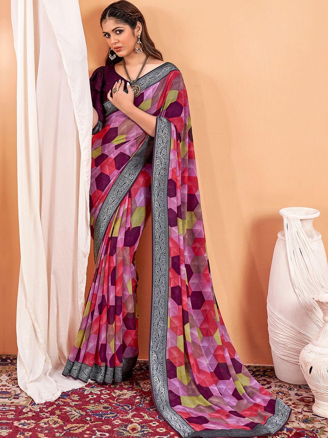 sangria embellished georgette sarees