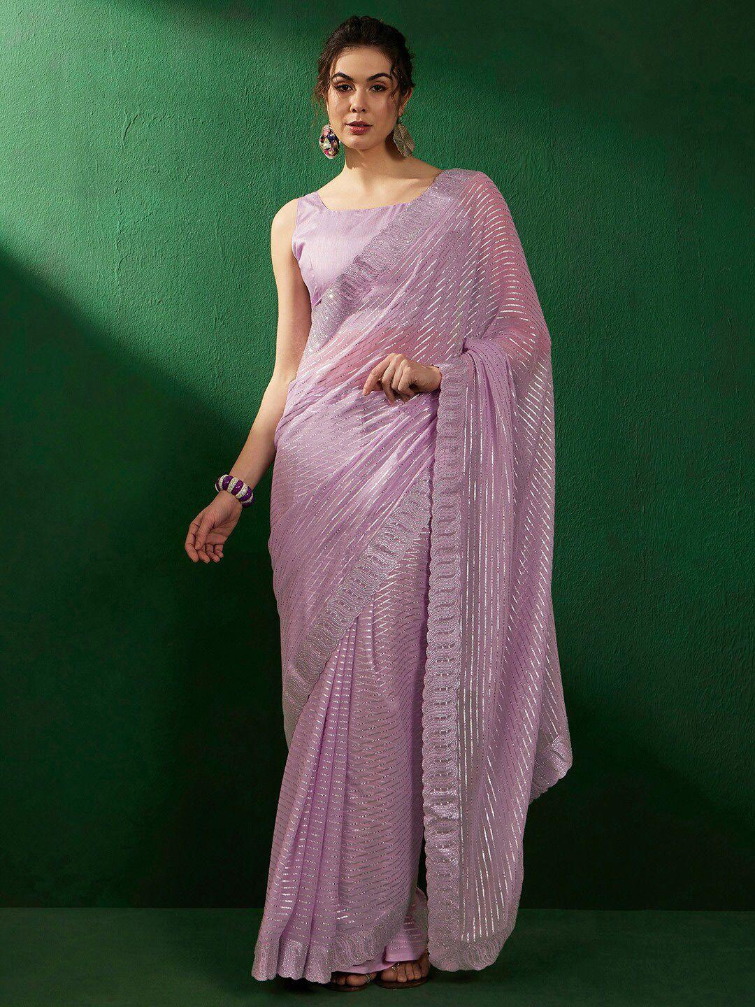 sangria embellished saree with blouse piece