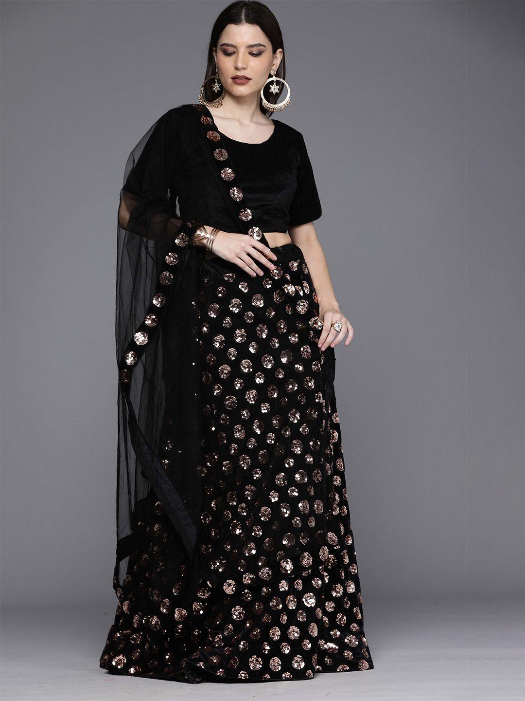 sangria embellished velvet lehenga choli