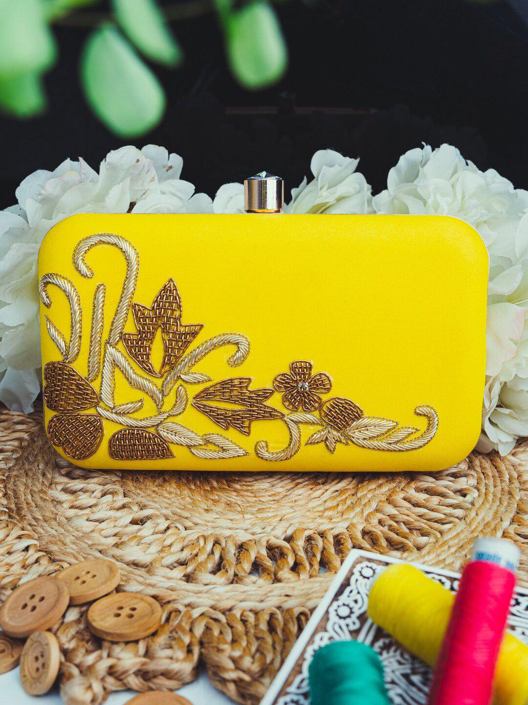 sangria embroidered clutch