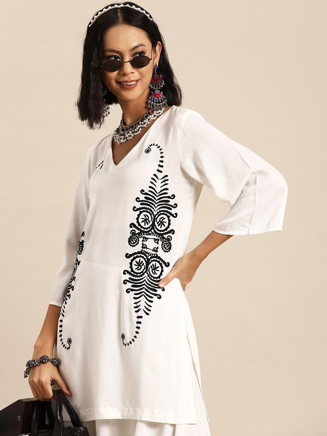 sangria embroidered ethnic co-ords