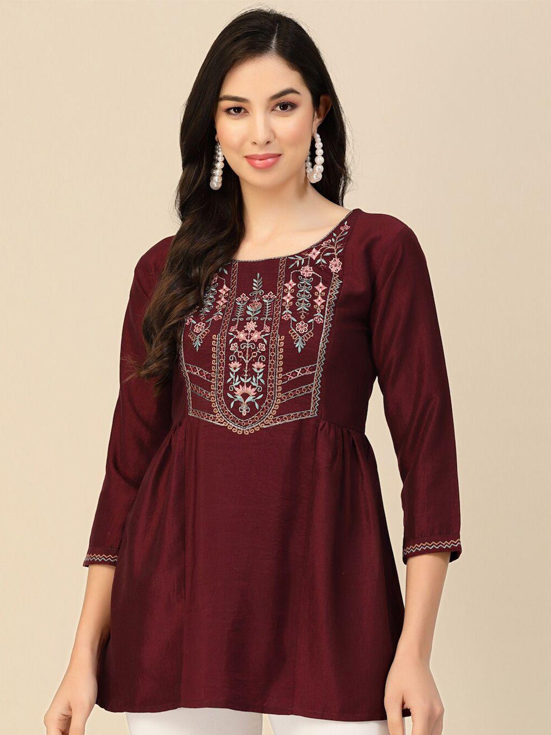 sangria embroidered kurti