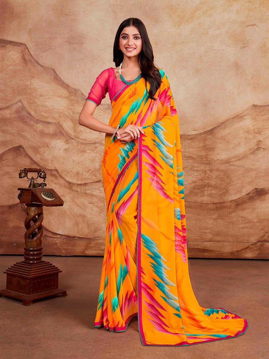 sangria embroidered poly georgette saree