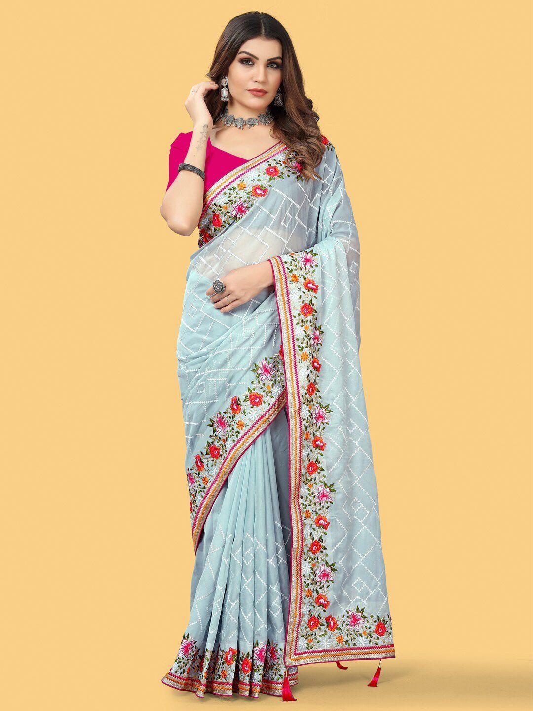 sangria embroidered sarees