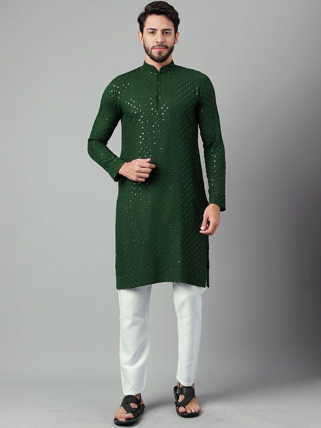 sangria embroidered straight kurta