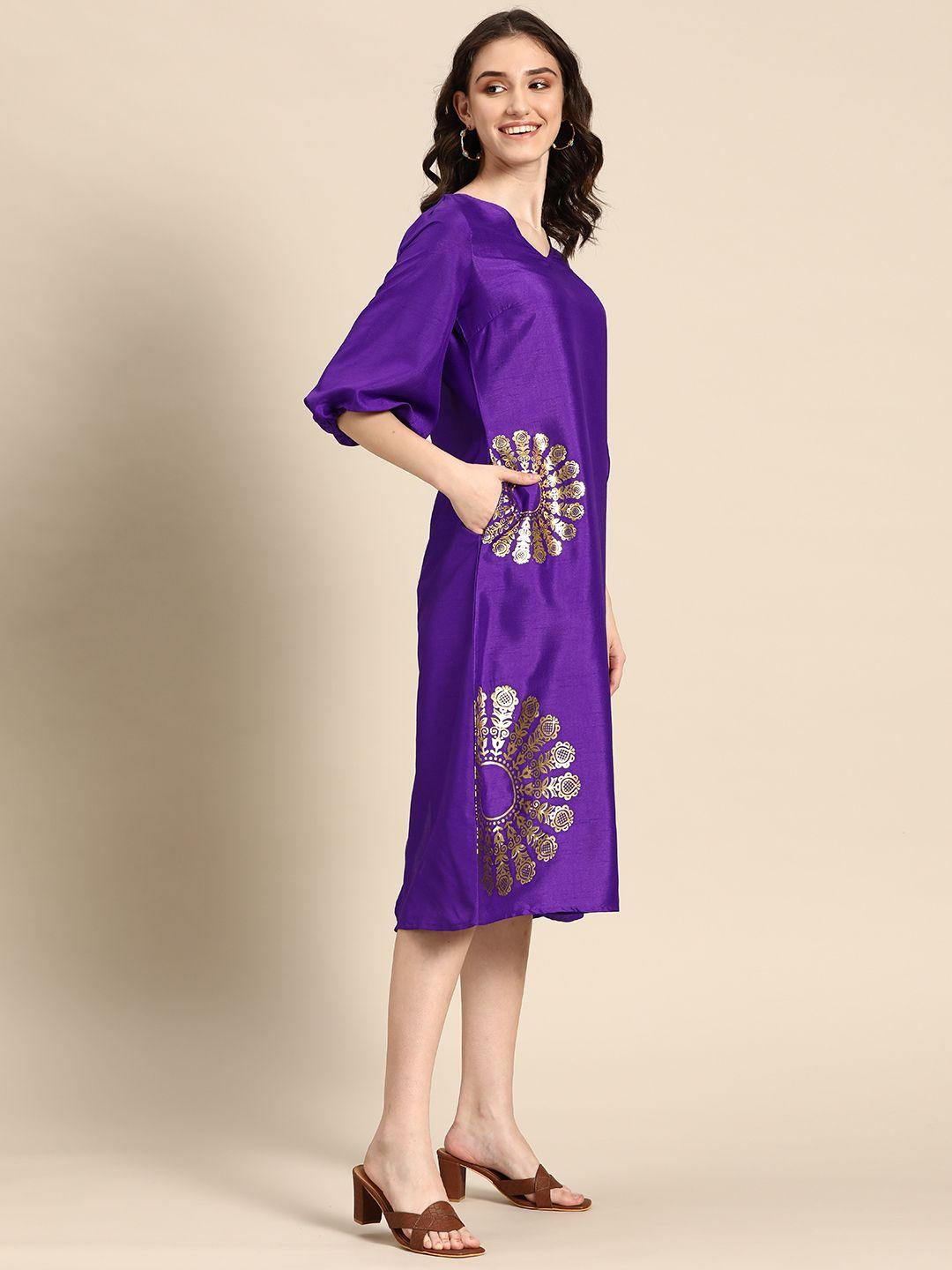 sangria ethnic motifs a-line ethnic dress