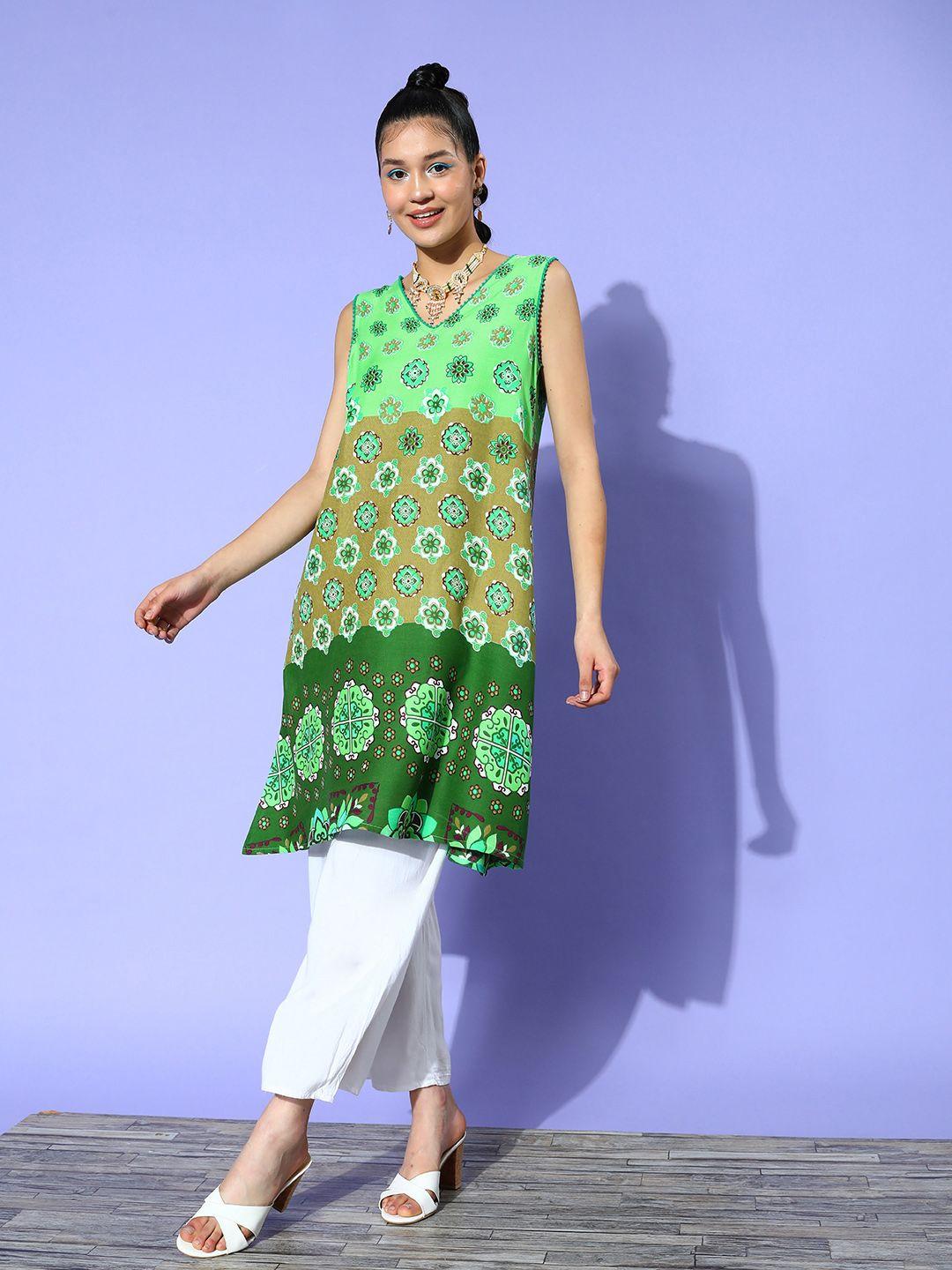 sangria ethnic motifs print kurta