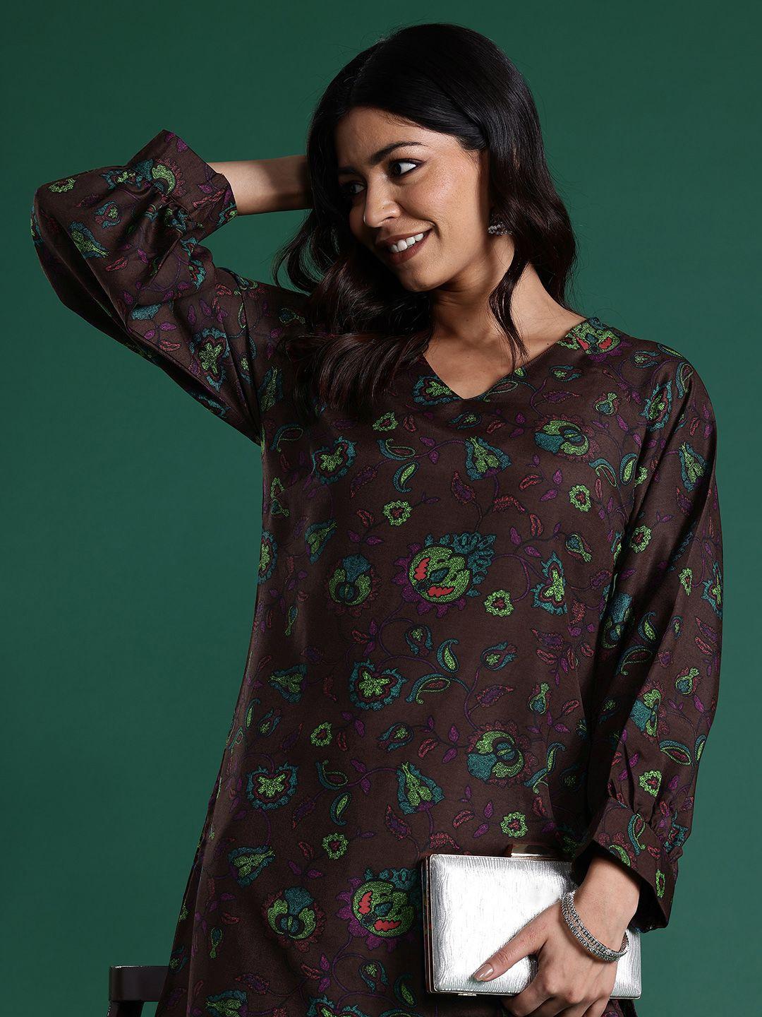 sangria ethnic motifs print kurta