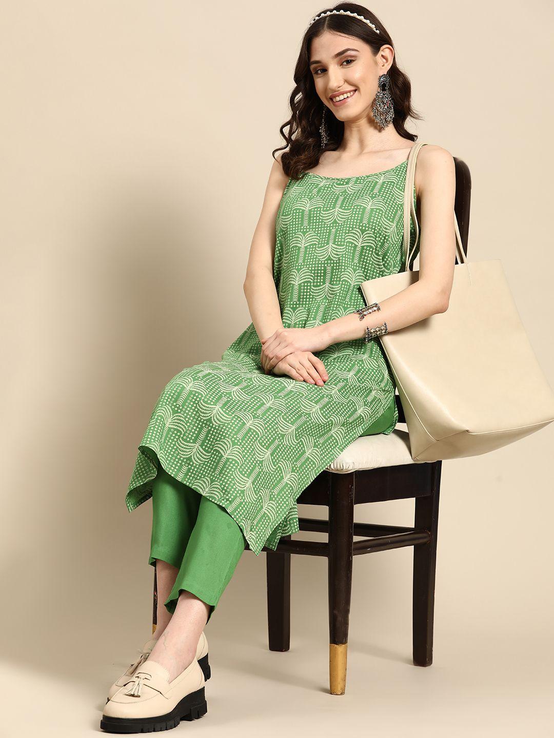 sangria ethnic motifs printed kurta with trousers