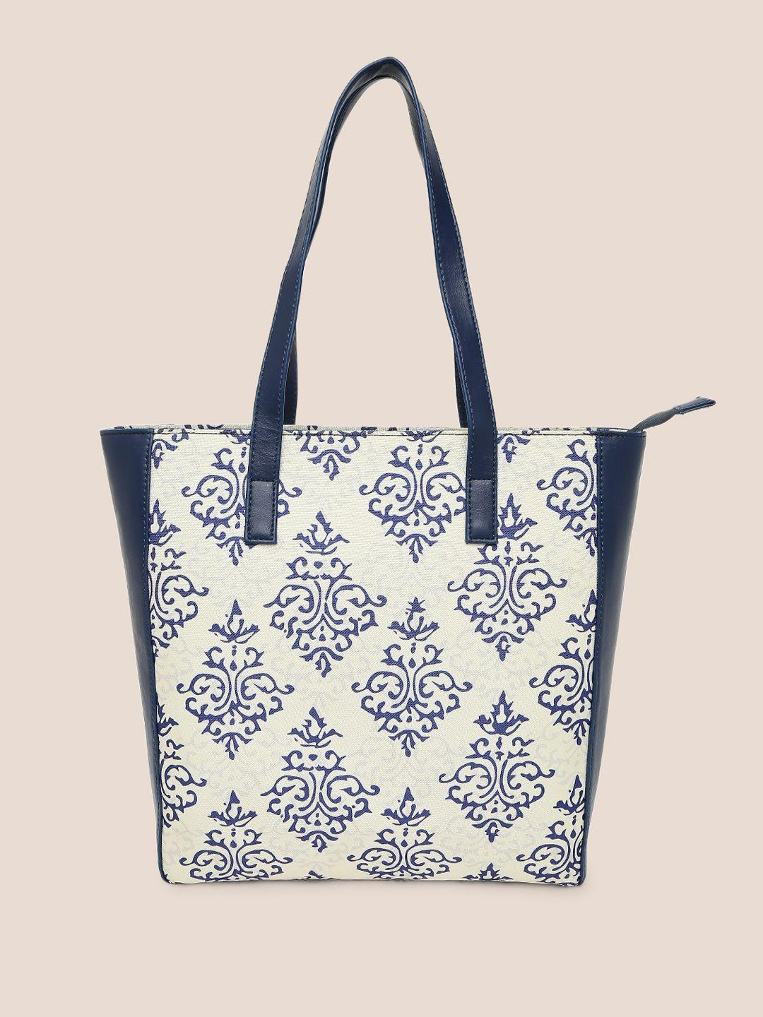 sangria ethnic motifs printed shopper fabric tote bag