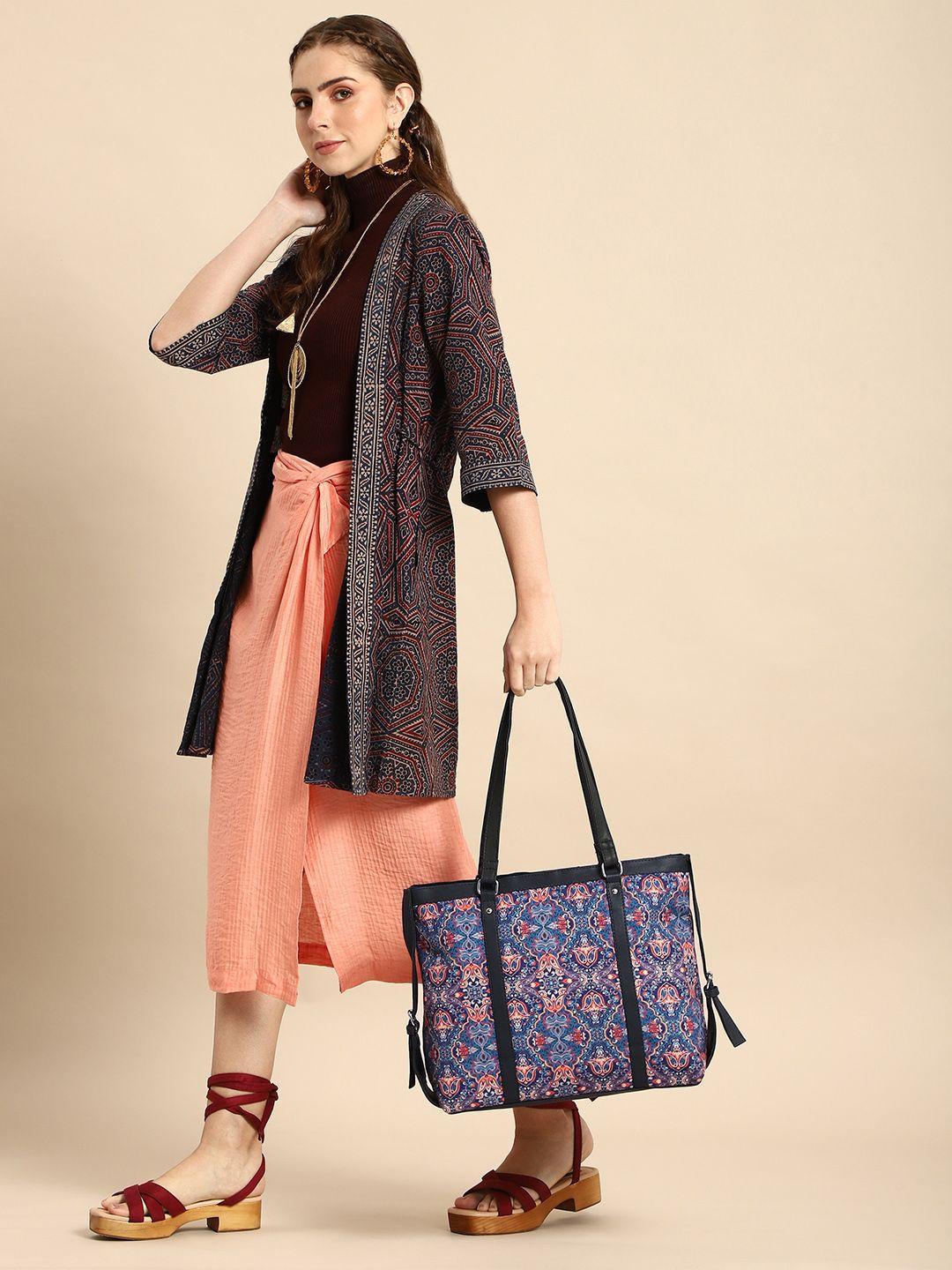 sangria ethnic motifs printed structured shoulder bag