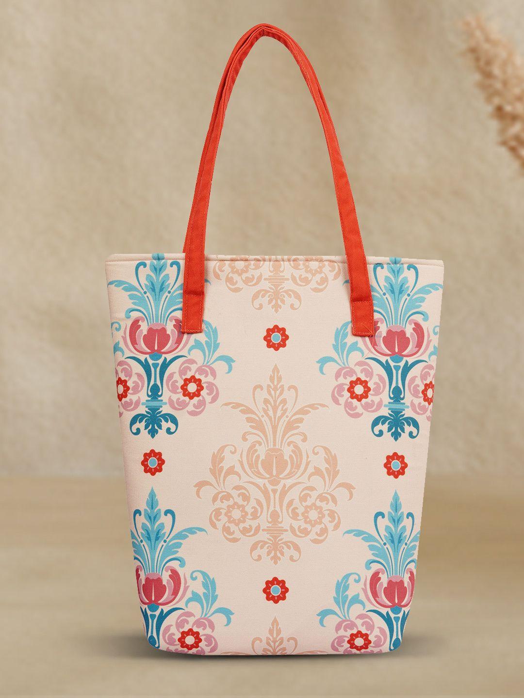 sangria ethnic motifs printed tote bag