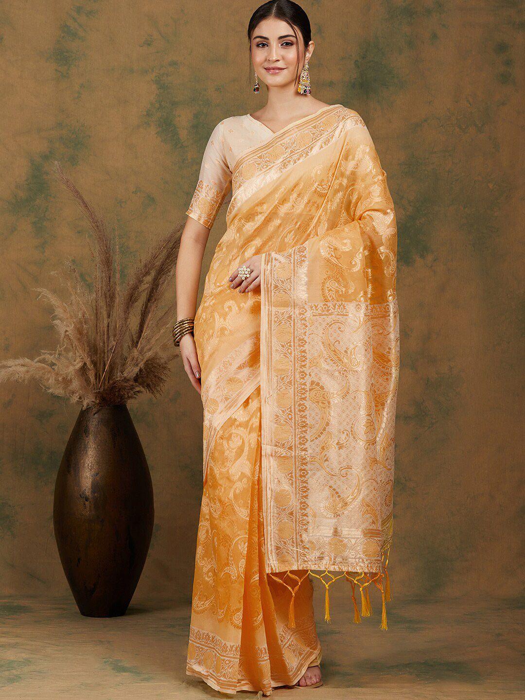 sangria ethnic motifs woven design kanjeevaram saree