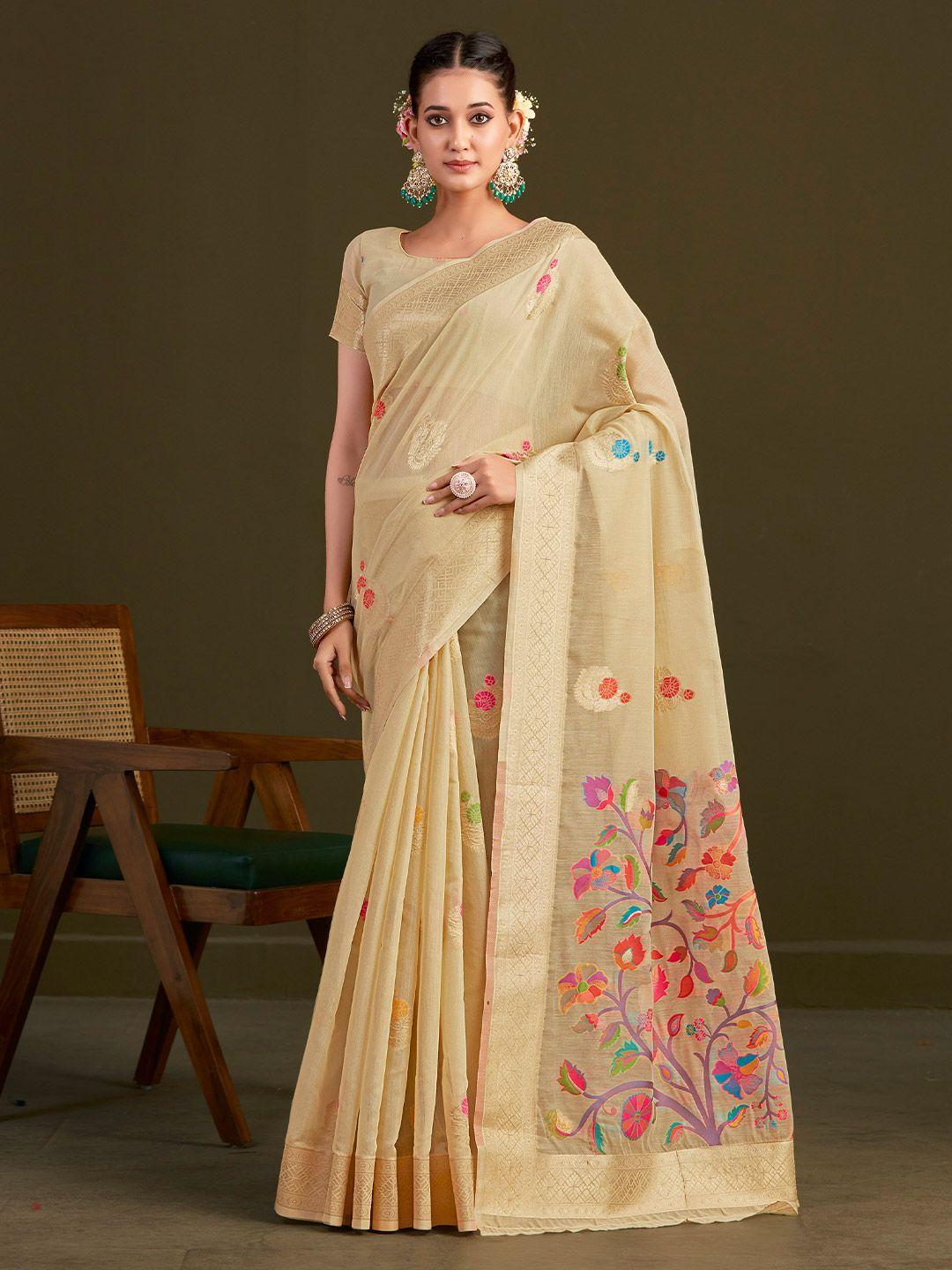 sangria ethnic motifs woven design saree