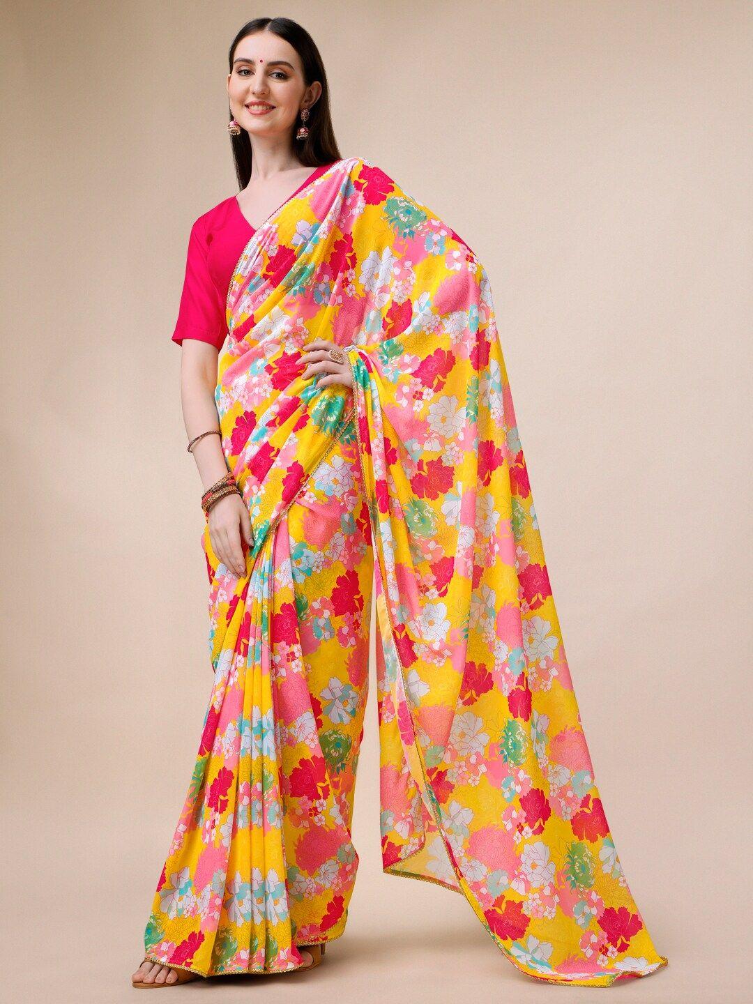 sangria floral embellished georgette sarees
