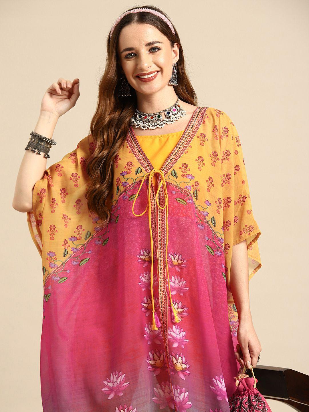 sangria floral print ethnic co-ords