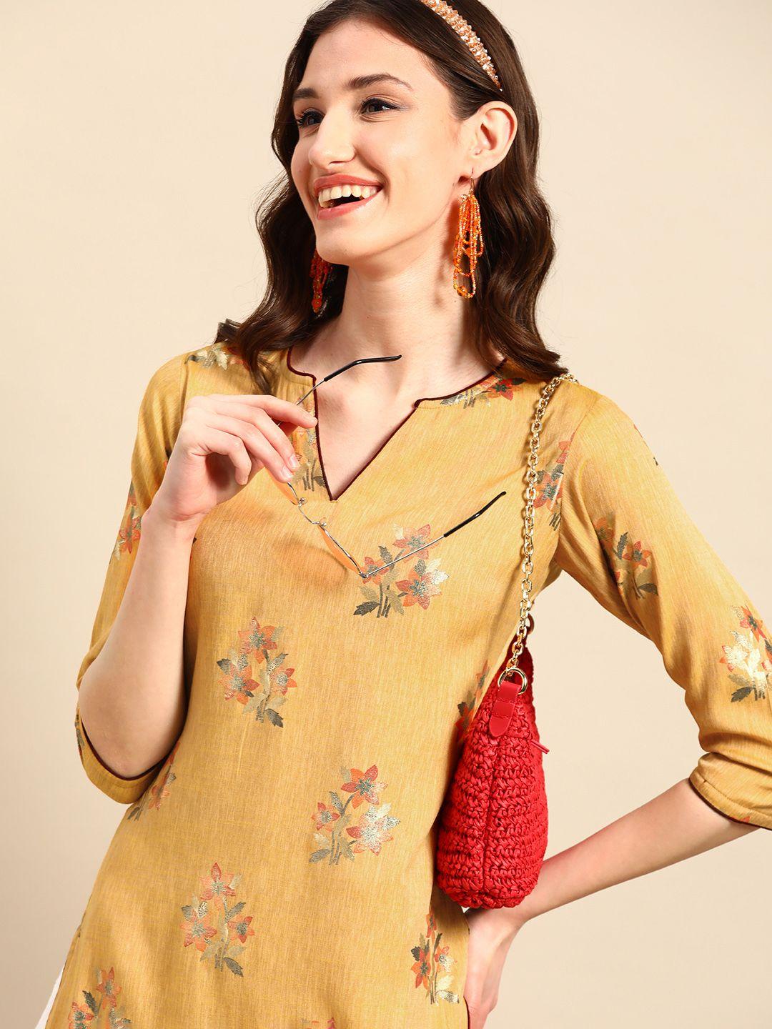 sangria floral printed kurta