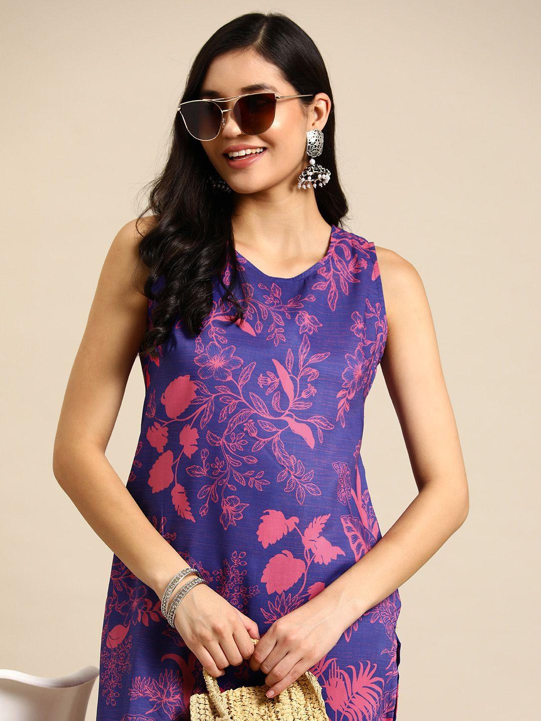 sangria floral printed kurta