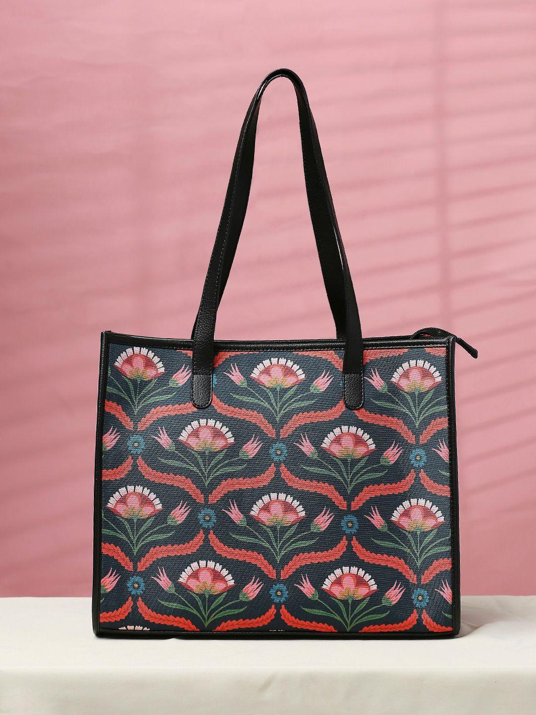 sangria floral printed shoulder bag