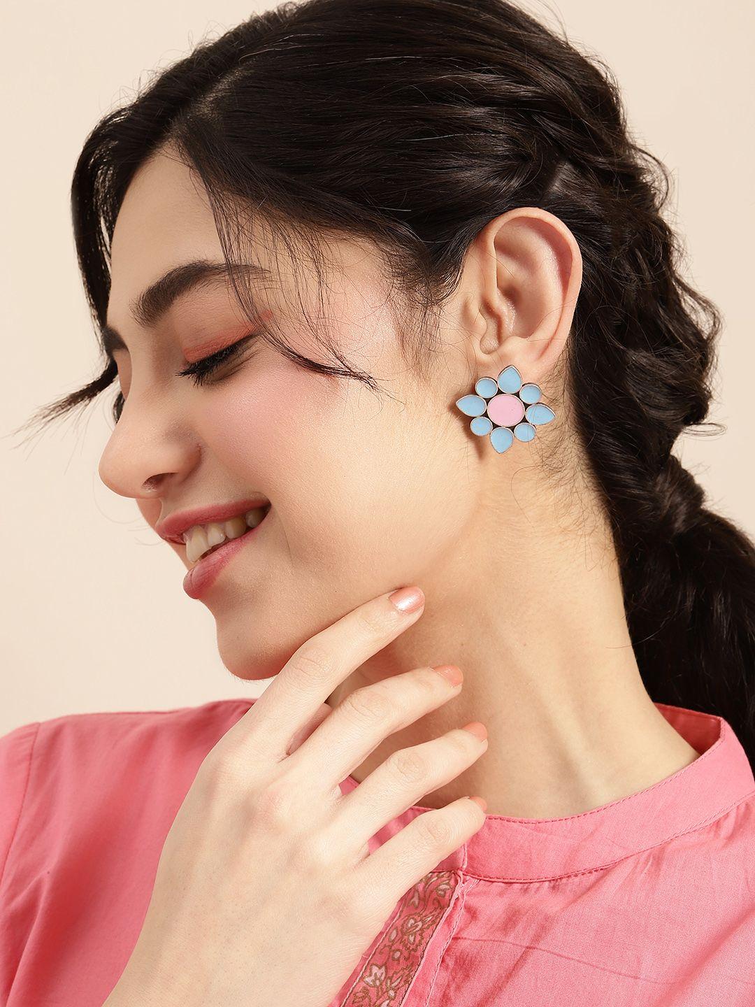 sangria floral stud earrings