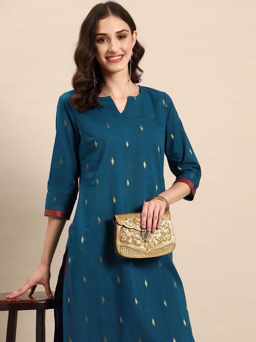 sangria geometric printed kurta