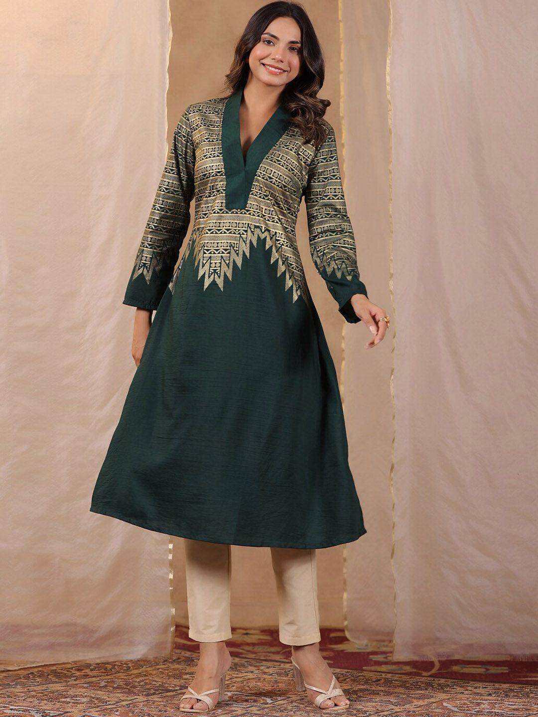 sangria geometric printed kurta