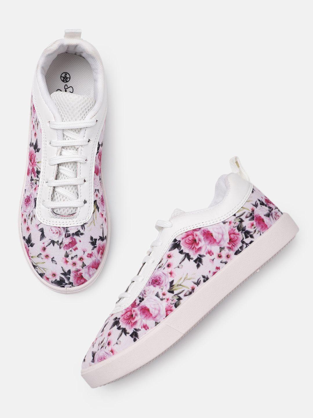 sangria girls floral printed sneakers