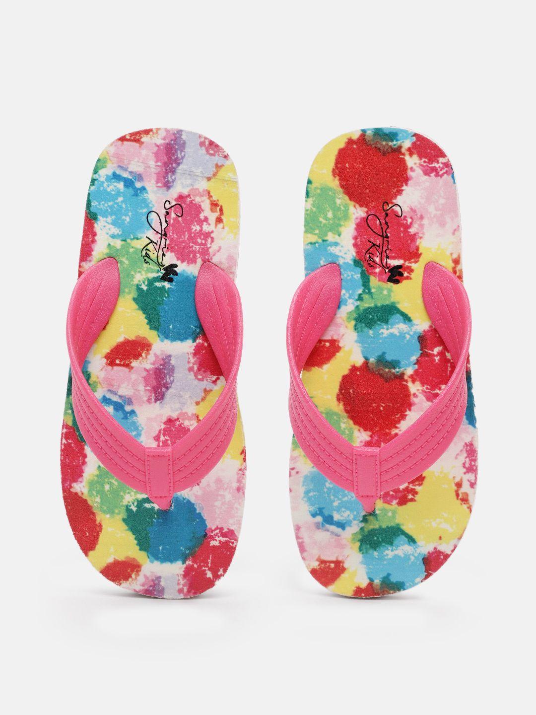 sangria girls printed thong flip flops