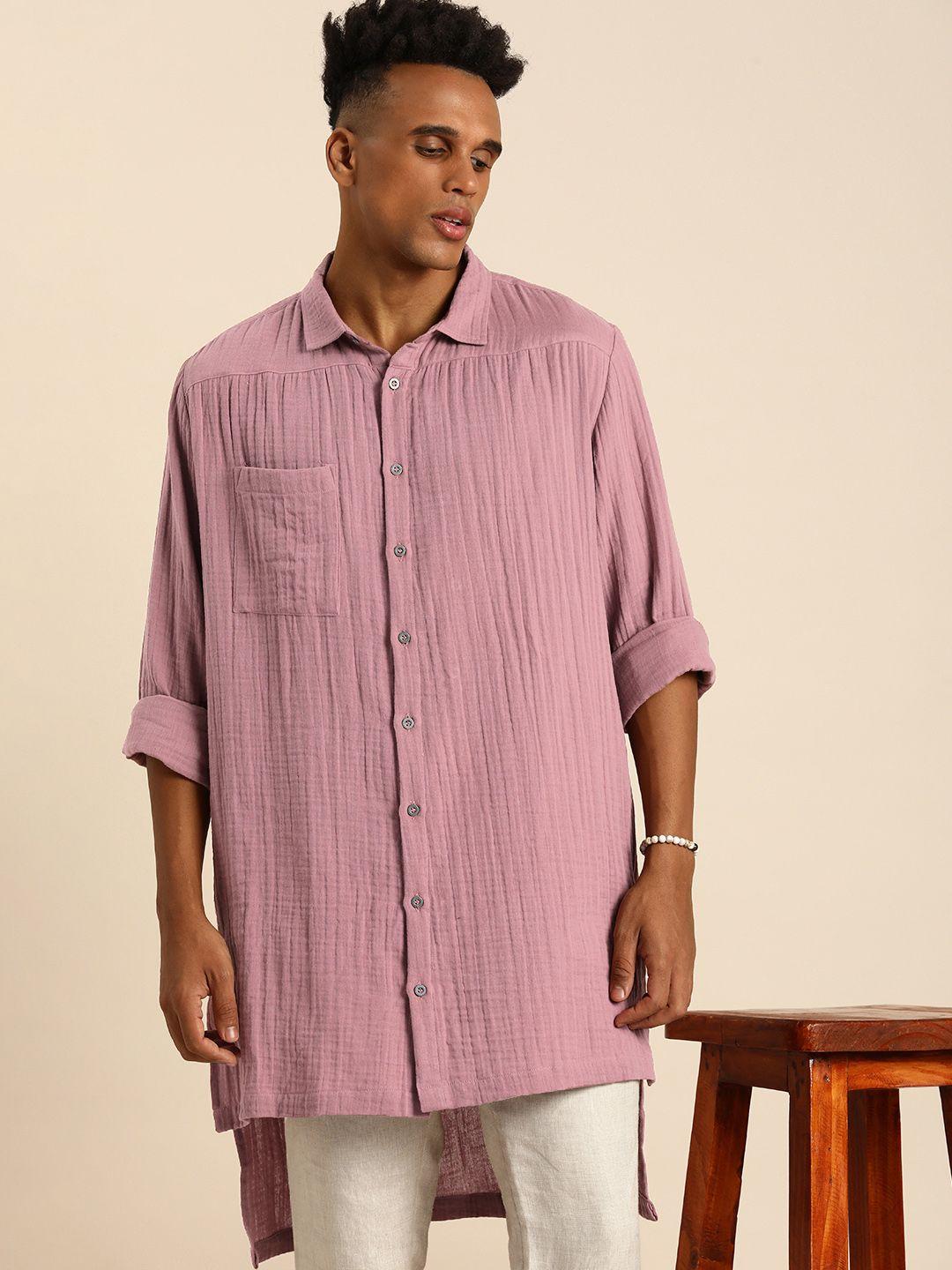 sangria men solid straight kurta