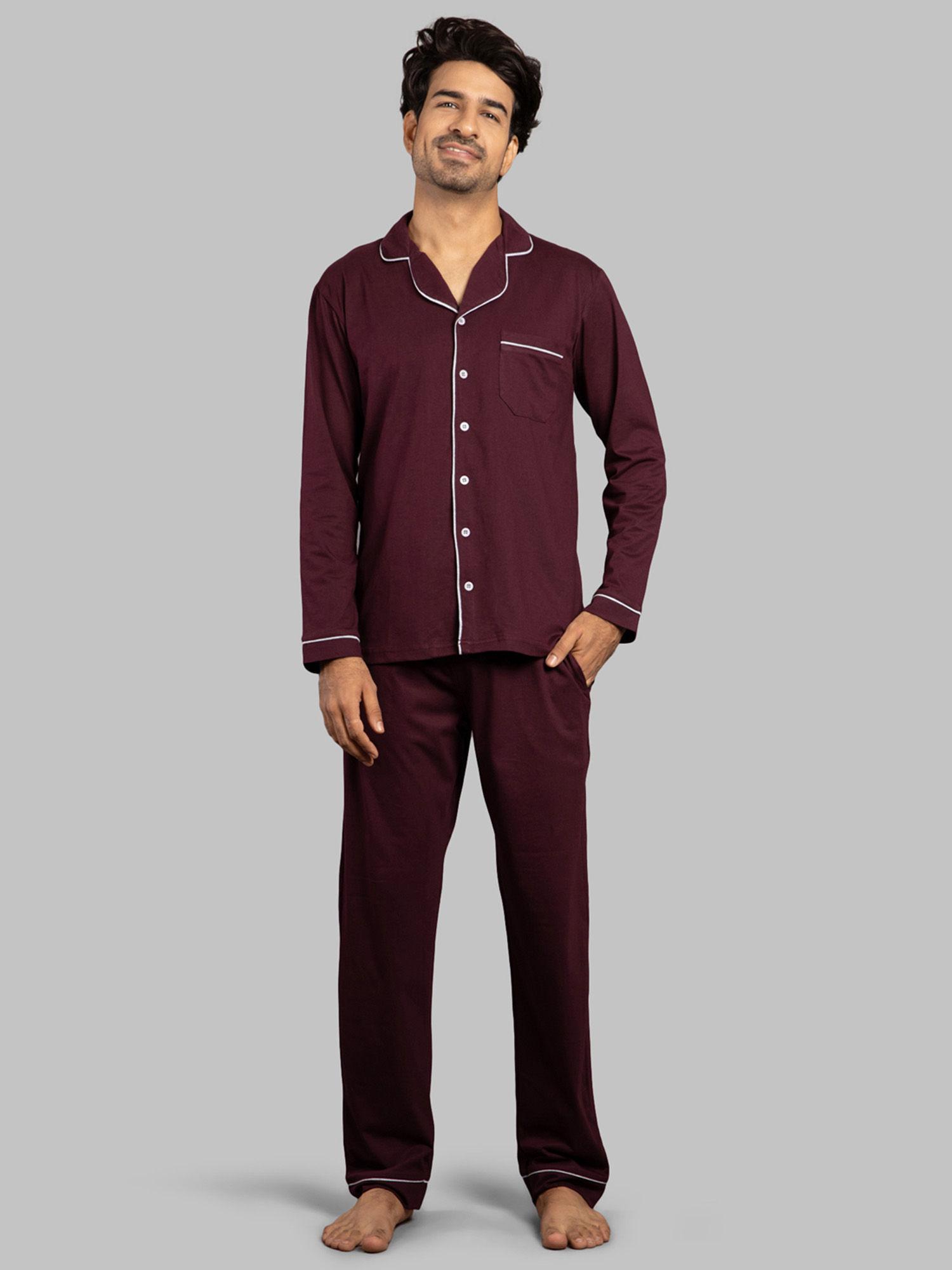 sangria mens pyjama (set of 2) (l)
