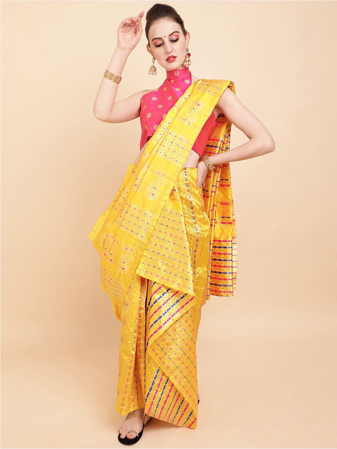 sangria paisley printed mekhela chador sarees